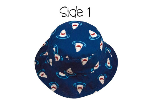Flapjack Reversible Baby Sun Hat – Shark | Crab