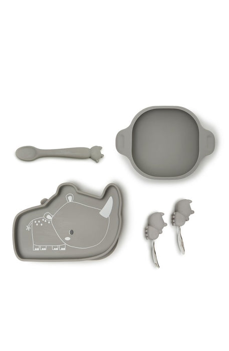 Loulou Lollipop Silicone Snack Bowl - Silver Grey