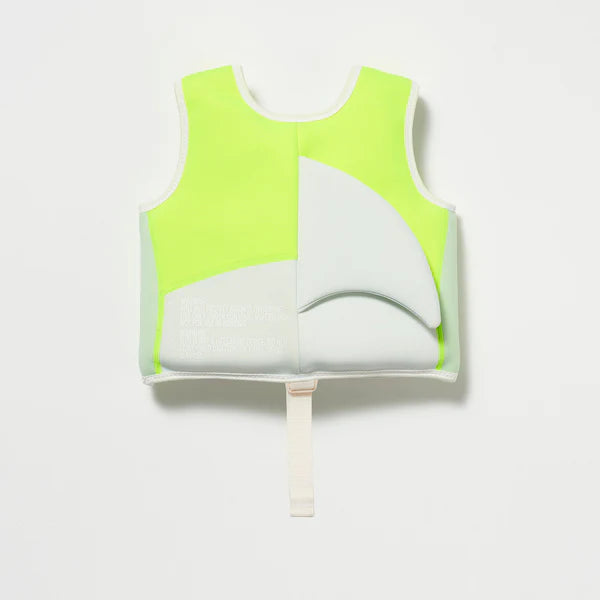 Sunnylife Swim Vest -Shark Tribe Blue Neon Citrus