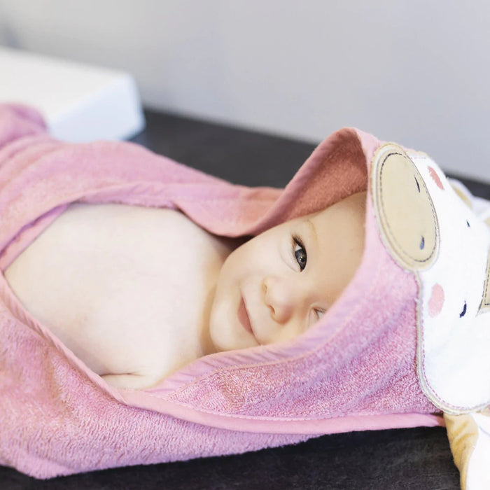 Perlim Pin Pin Baby Hooded Towel - Giraffe
