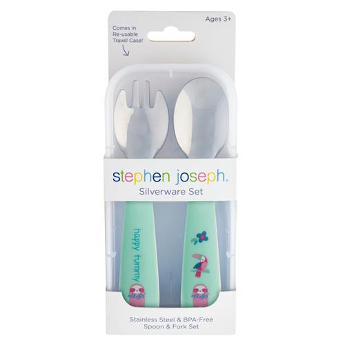 Stephen Joseph Spoon and Fork Set - Sloth (1211-10)