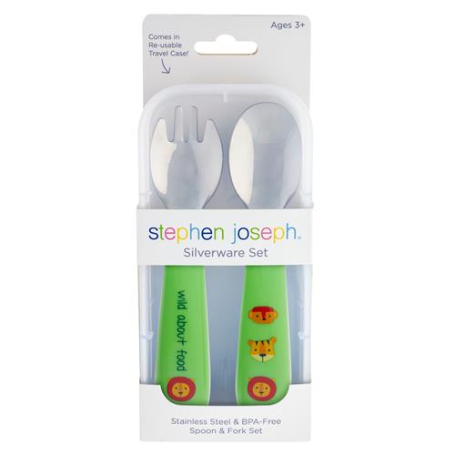 Stephen Joseph Spoon and Fork Set - Zoo (1211-34)
