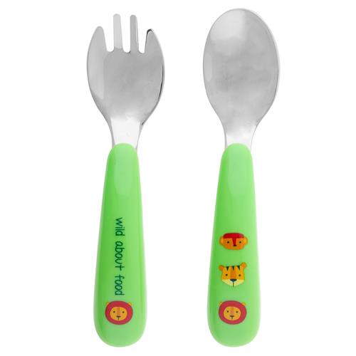 Stephen Joseph Spoon and Fork Set - Zoo (1211-34)