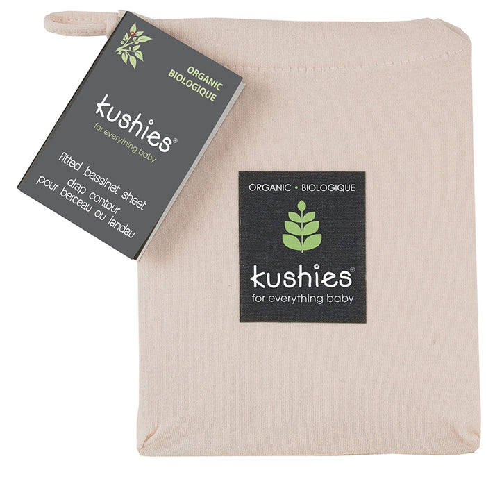 Kushies Organic Bassinet Fitted Sheet Mocha (SO832-68)