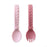 Itzy Ritzy Sweetie Silicone Baby Spoon Fork Set - Pink