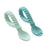 Itzy Ritzy Sweetie Silicone Baby Spoon Fork Set - Mint