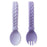 Itzy Ritzy Sweetie Silicone Baby Spoon Fork Set - Purple