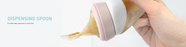 Marcus&Marcus Silicone Angled Bottle&Spoon - Peach 120ml MNMNU11-PK