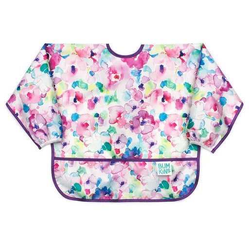 Bumkins Sleeved Bib - Watercolor Flower BK1202