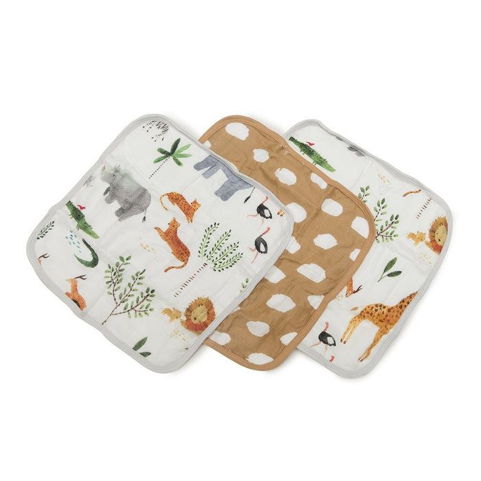 Loulou Lollipop Washcloth 3pk - Safari Jungle