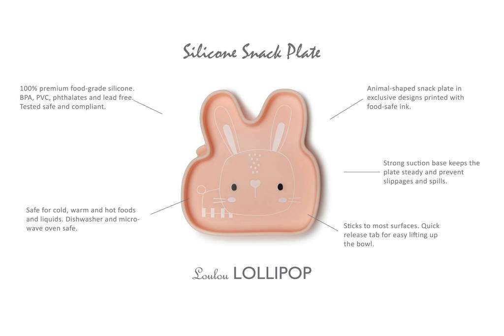 Loulou Lollipop Silicone Snack Plate - Bunny