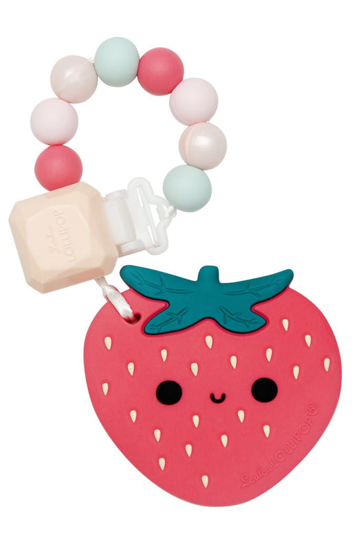 Loulou Lollipop Silicone Teether Set - Strawberry