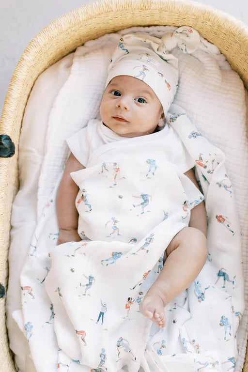 Loulou Lollipop Muslin Swaddle - Football