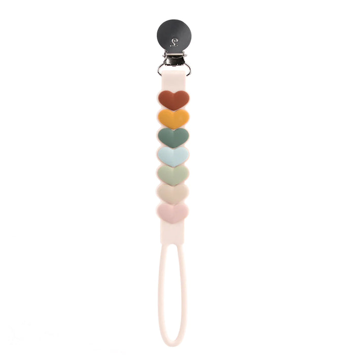 Loulou Silicone Pacifier Clip Sweetheart Multi