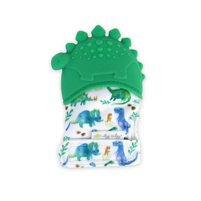 Itzy Ritzy Silicone Teething Mitts - Dinosaur