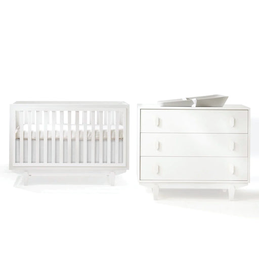 Natart Tulip Tate Crib & Dresser - White/White - MARKHAM IN STORE PICKUP ONLY