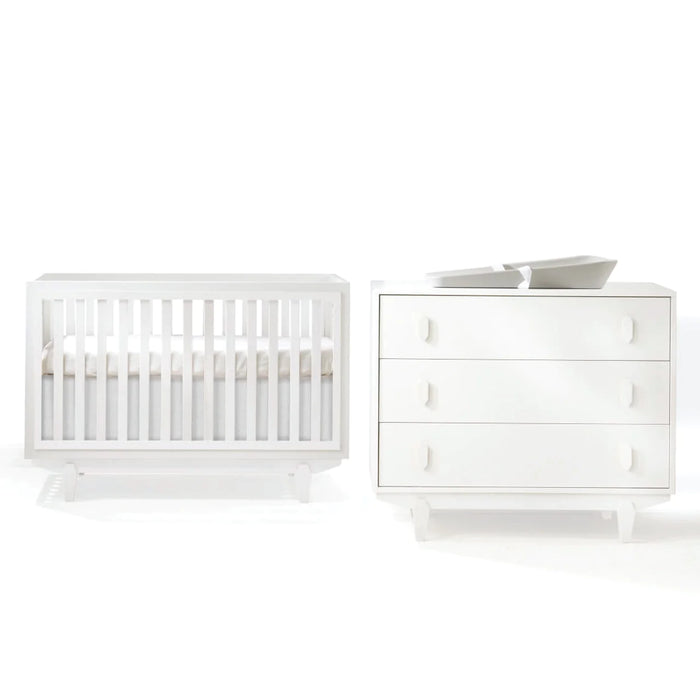 Natart Tulip Tate Crib & Dresser - White/White - MARKHAM IN STORE PICKUP ONLY