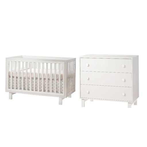 Natart Tulip Bjorn Crib & Dresser - White/White (MARKHAM IN STORE PICKUP ONLY)