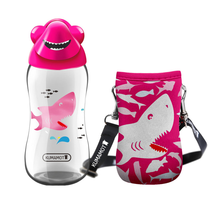 Kumamot Little Pink Shark Water Bottle