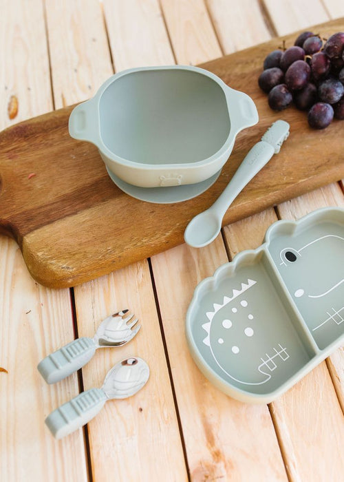 Loulou Lollipop Silicone Snack Plate - Alligator