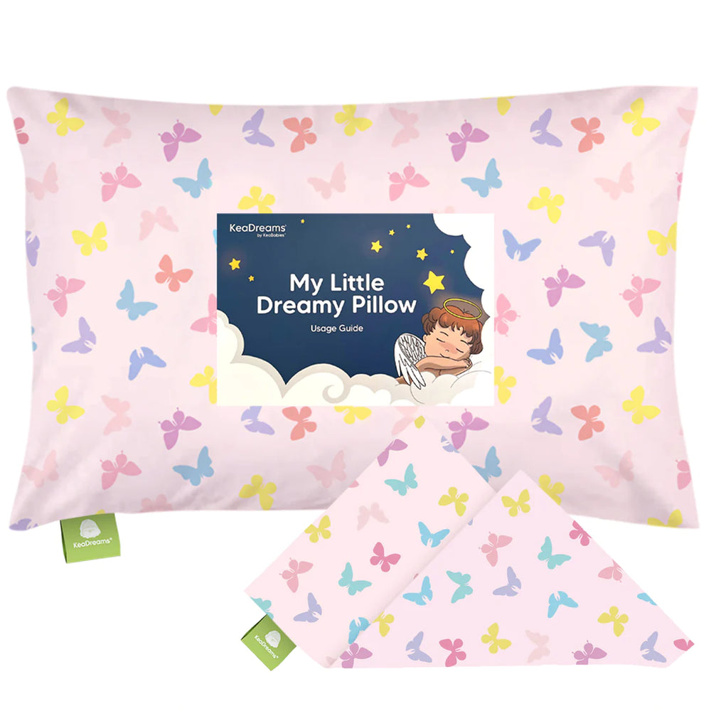 KeaBabies Printed Toddler Pillowcase 13x18'' - Flutter