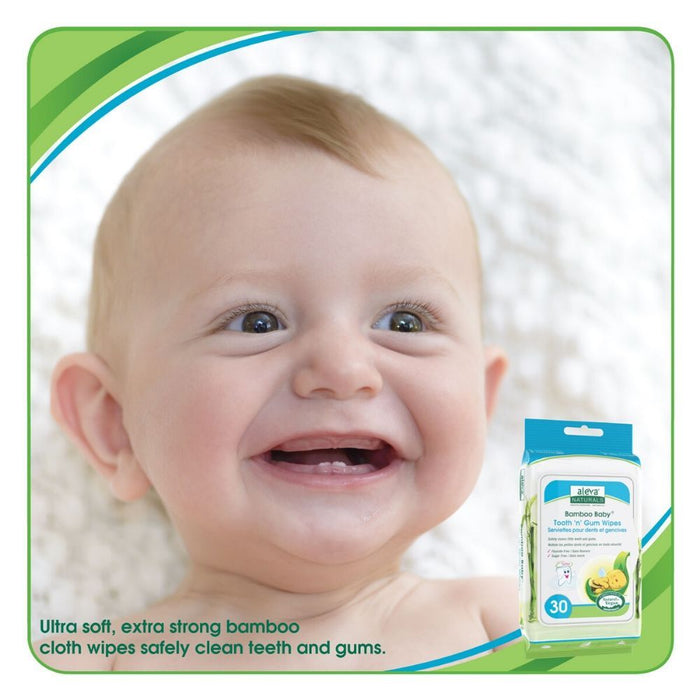 Aleva Bamboo Baby Tooth&gum Wipes 30ct