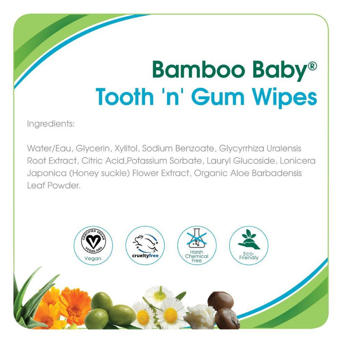 Aleva Bamboo Baby Tooth&gum Wipes 30ct