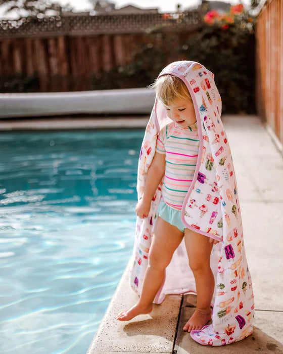 Little Unicorn Cotton Hooded Toddler Towel - Brain Freeze