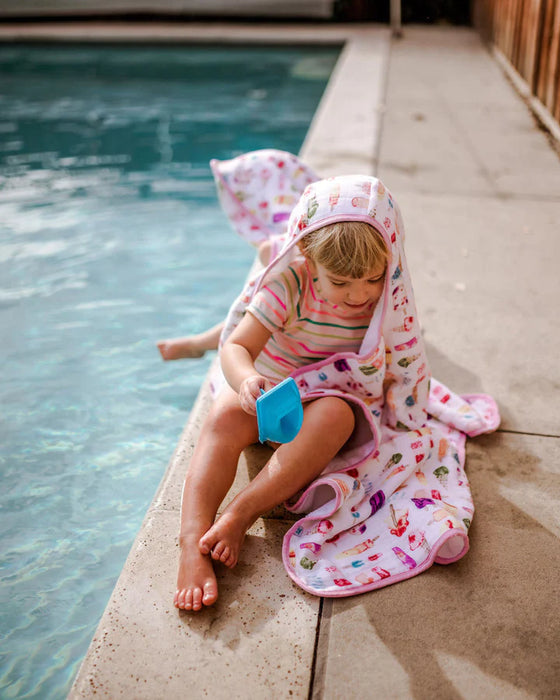 Little Unicorn Cotton Hooded Toddler Towel - Brain Freeze