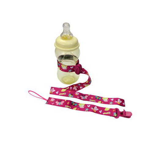 Petite Creations Pacificer&Bib Holder Papillion CBP307