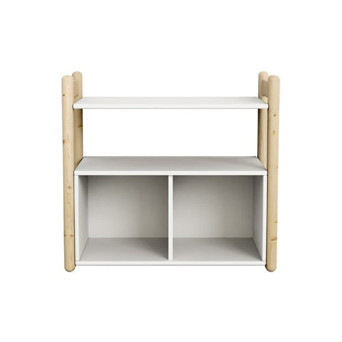 FLEXA Mini A 1Shelf & 1Bookcase Clear Lacq. 81-26203-80 (Markham In store pick-up Only)