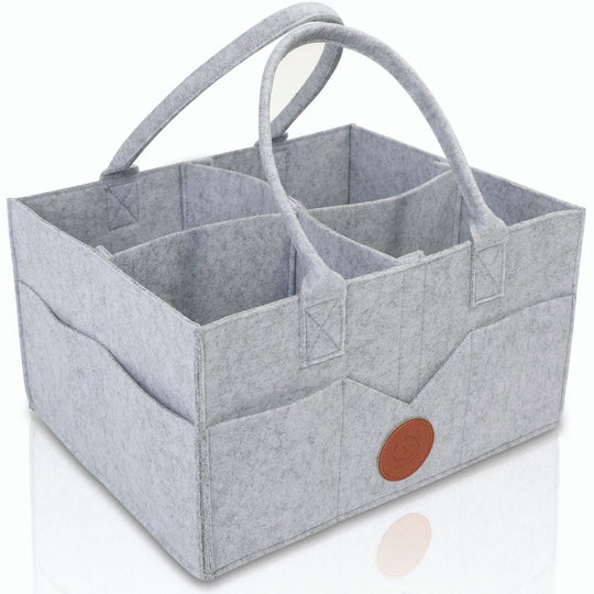 KeaBabies Original 2.0 Diaper Caddy - Classic Gray