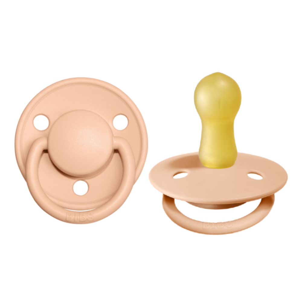 Bibs Pacifier De Lux 2pk - Peach Sunset 0-6m (CU180265)