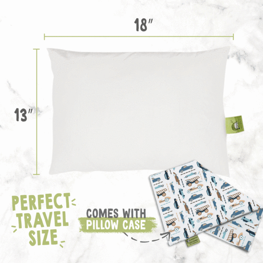 KeaBabies Toddler Pillow with Pillowcase - Vroom