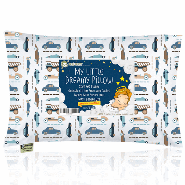 KeaBabies Toddler Pillow with Pillowcase - Vroom
