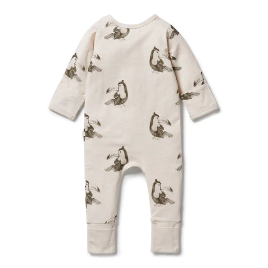 Wilson & Frenchy Organic Zipsuit with feet - Tommy Toucan