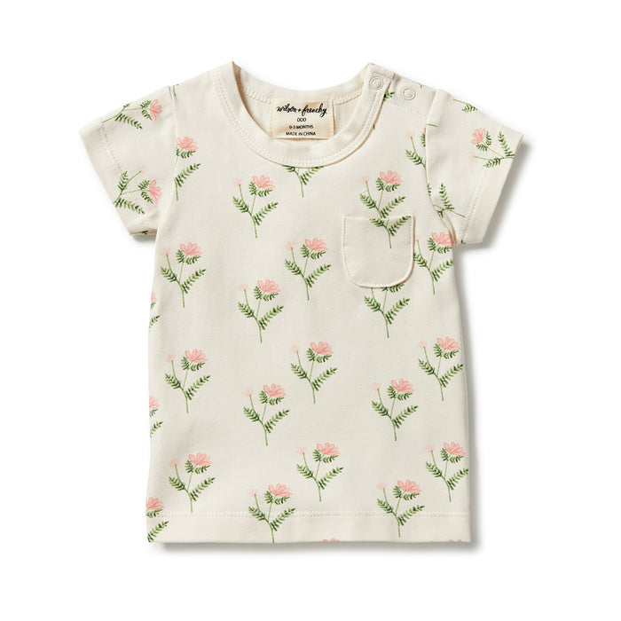 Wilson&Frenchy Organic Pocket Tee - Pretty Flower