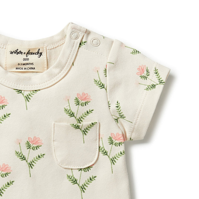 Wilson&Frenchy Organic Pocket Tee - Pretty Flower