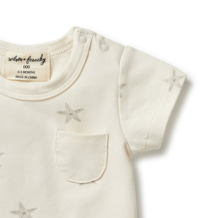 Wilson&Frenchy Organic Pocket Tee - Tiny Starfish