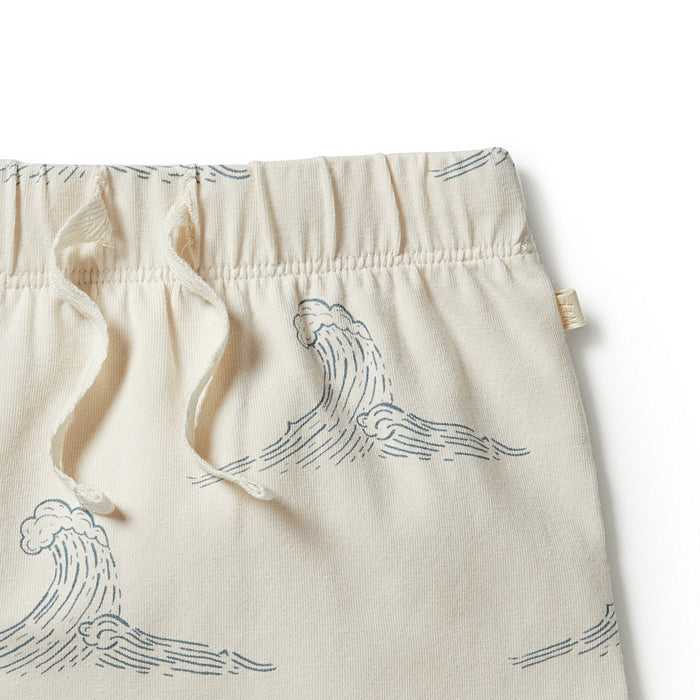 Wilson&Frenchy Organic Tie Front Shorts - The Wave
