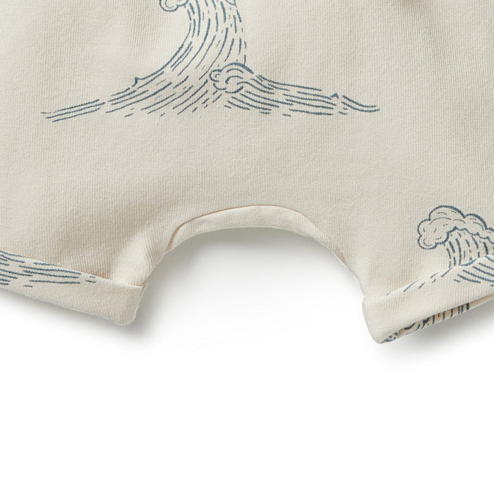 Wilson&Frenchy Organic Tie Front Shorts - The Wave