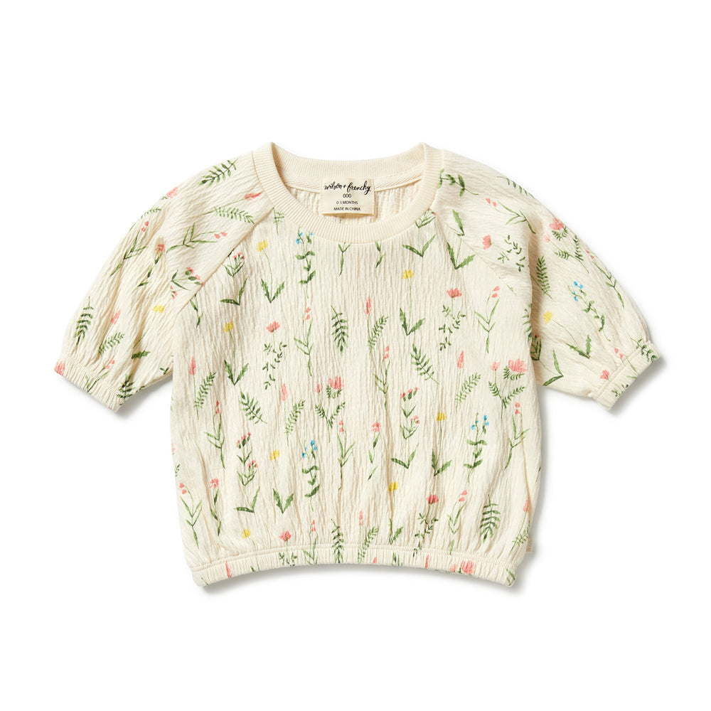 Wilson&Frenchy Crinkle Sweat -  Wild Flower