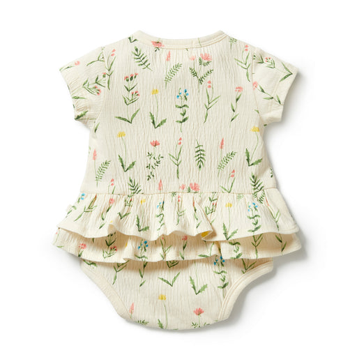 Wilson & Frenchy Crinkle Ruffle Bodysuit - Wild Flower