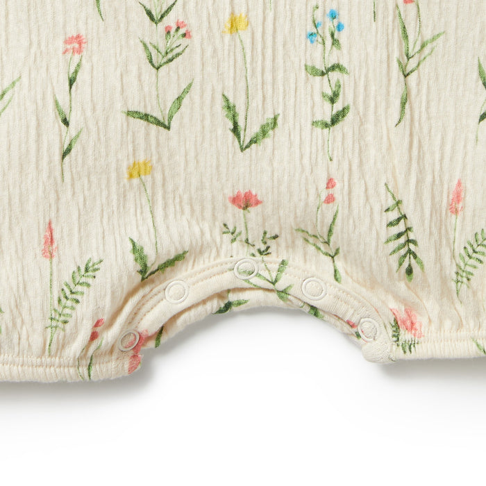 Wilson&Frenchy Crinkle Henley Playsuit -  Wild Flower