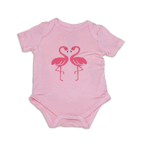 Silkberry Short Sleeve Onesie - Jellyfish/Flamingo