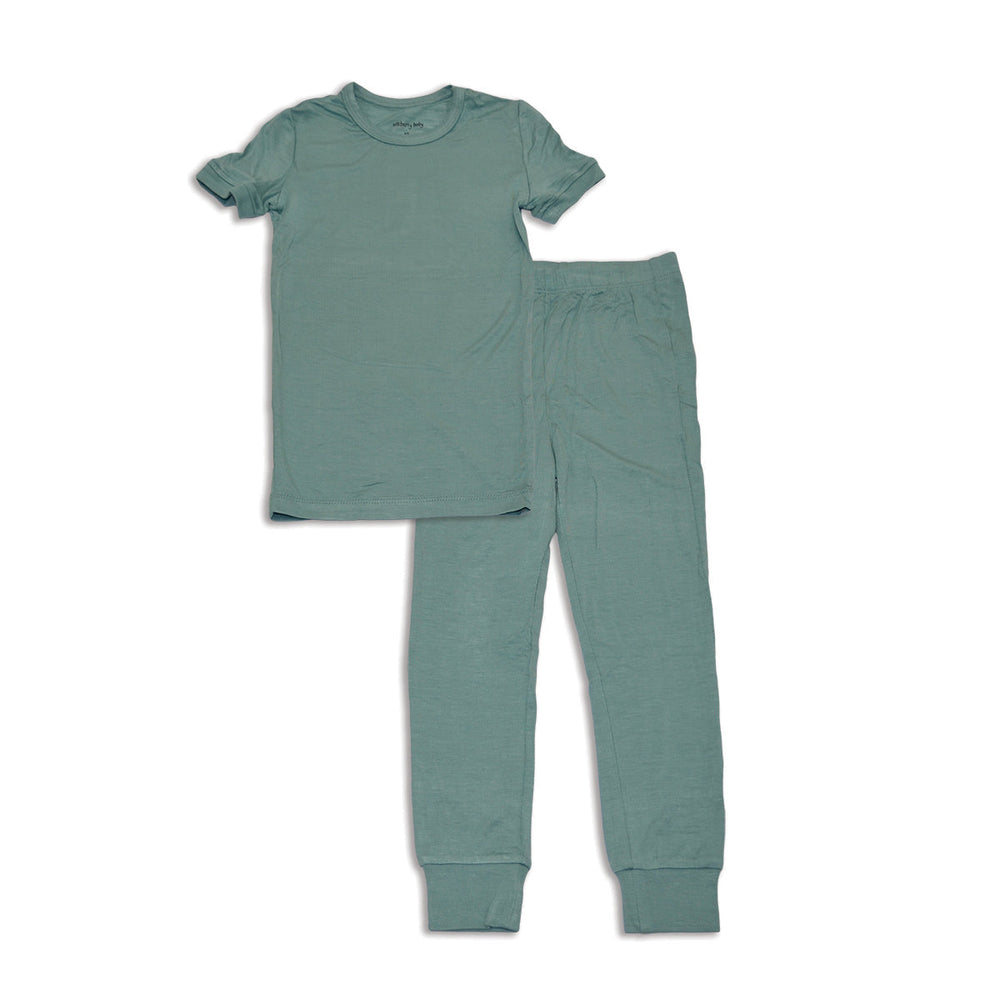 Silkberry Bamboo Short Sleeve 2pc Pajama Set - Mineral