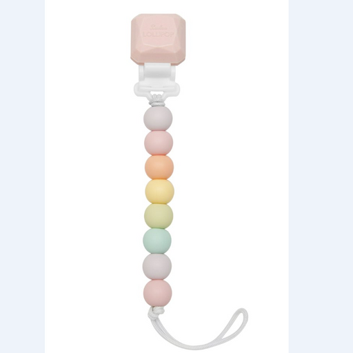 Loulou Lollipop Lolli Gem Pacifier Clip - Cotton Candy