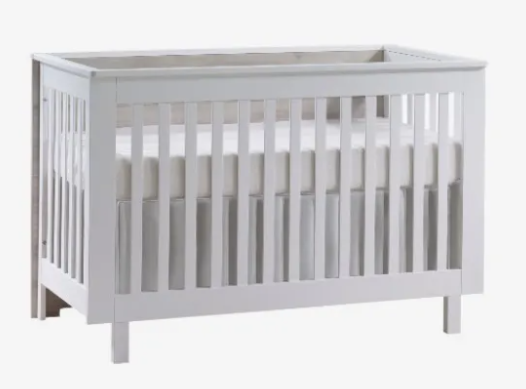 Natart Tulip Urban Convertible Crib and 3 Drawer Dresser XL - White/Sand - MARKHAM STORE PICKUP ONLY