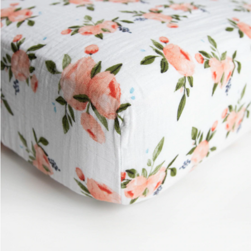Little Unicorn Cotton Muslin Crib Sheet Watercolor Roses