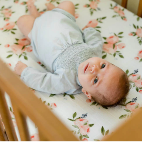 Little Unicorn Cotton Muslin Crib Sheet Watercolor Roses